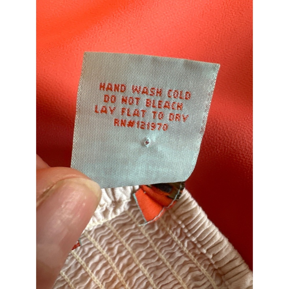 Flying Tomato Womens Coral Maxi Dress Halter Neck Tie Small Summer Cottage - Picture 7 of 7